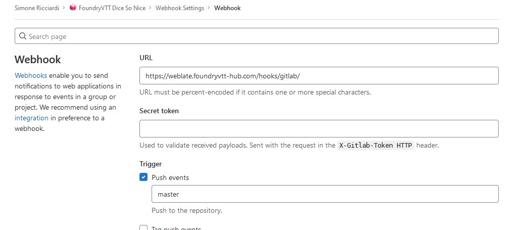 Gitlab Webhook